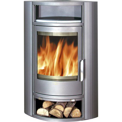 Печь-камин Polar 6 угловой серая сталь_0 Печь-камин Polar 6 угловой серая сталь_0