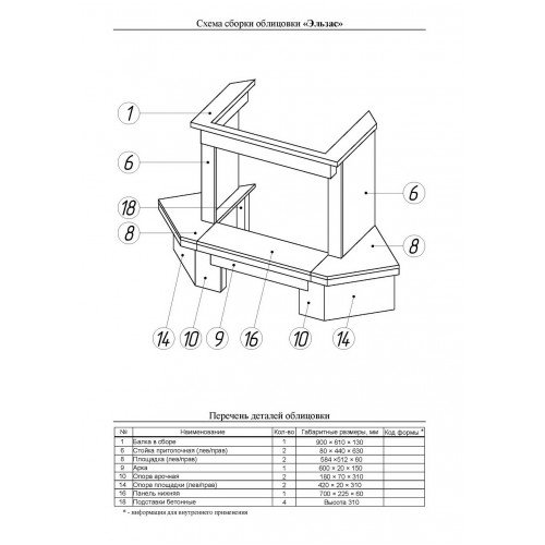 Каминная облицовка Мета Эльзас_1 Каминная облицовка Мета Эльзас_1