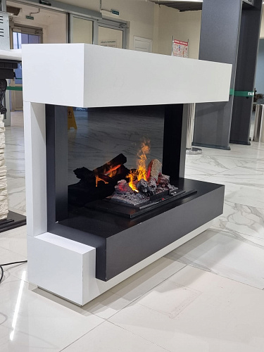 Биокамин Dimplex Cube очаг Cassette 400 LNH-INT (с дровами) белый с черным (выставочный образец)_5 Биокамин Dimplex Cube очаг Cassette 400 LNH-INT (с дровами) белый с черным (выставочный образец)_5