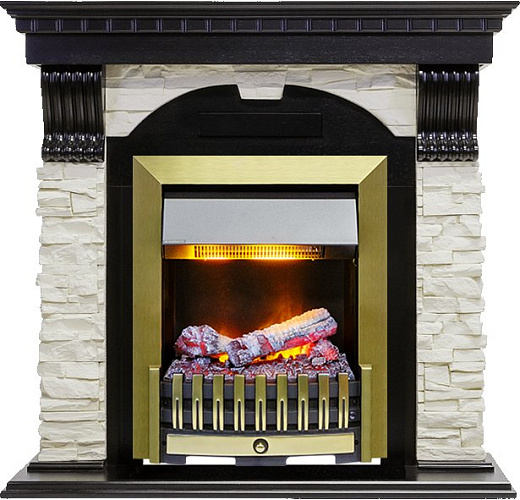 Dimplex Dublin очаг Danville Antique Brass FB2 темный дуб/сланец белый_2